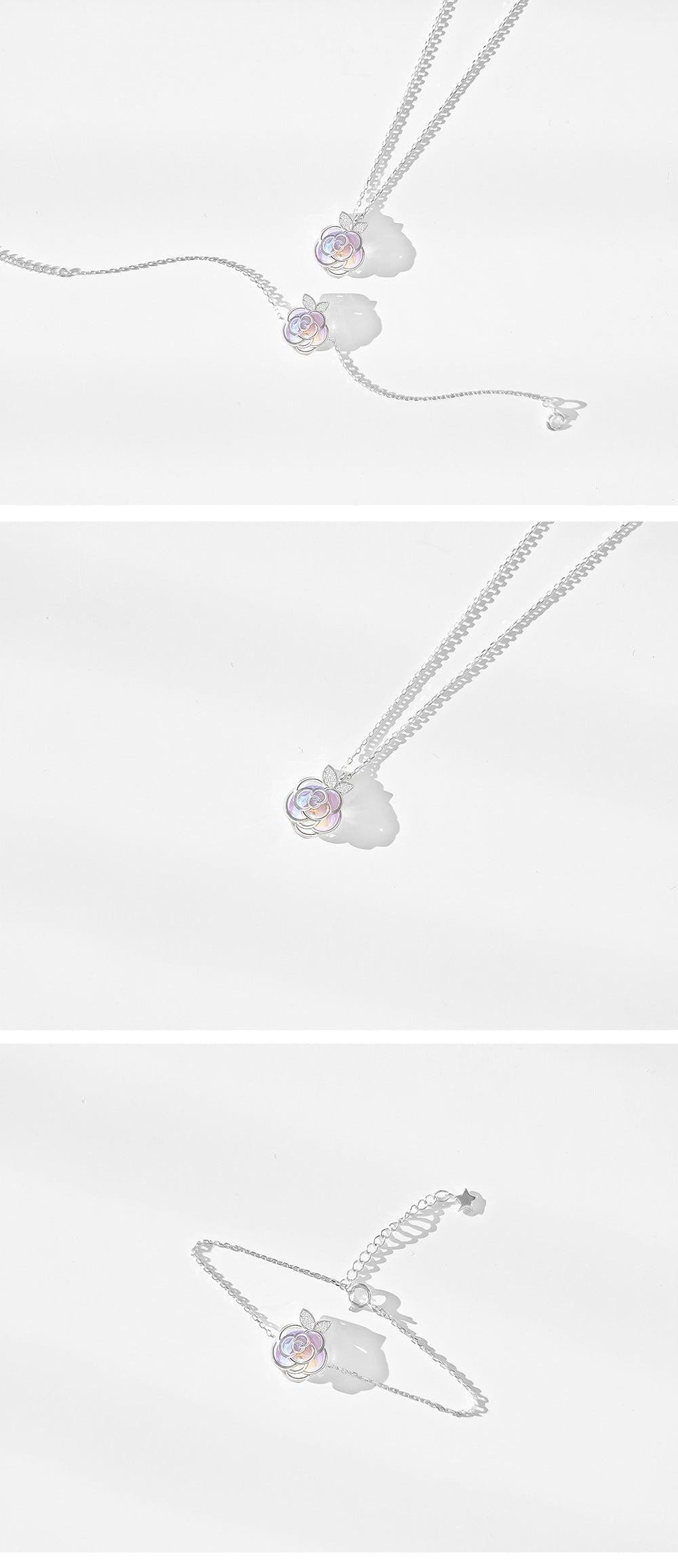 Camellia s925 sterling silver necklace