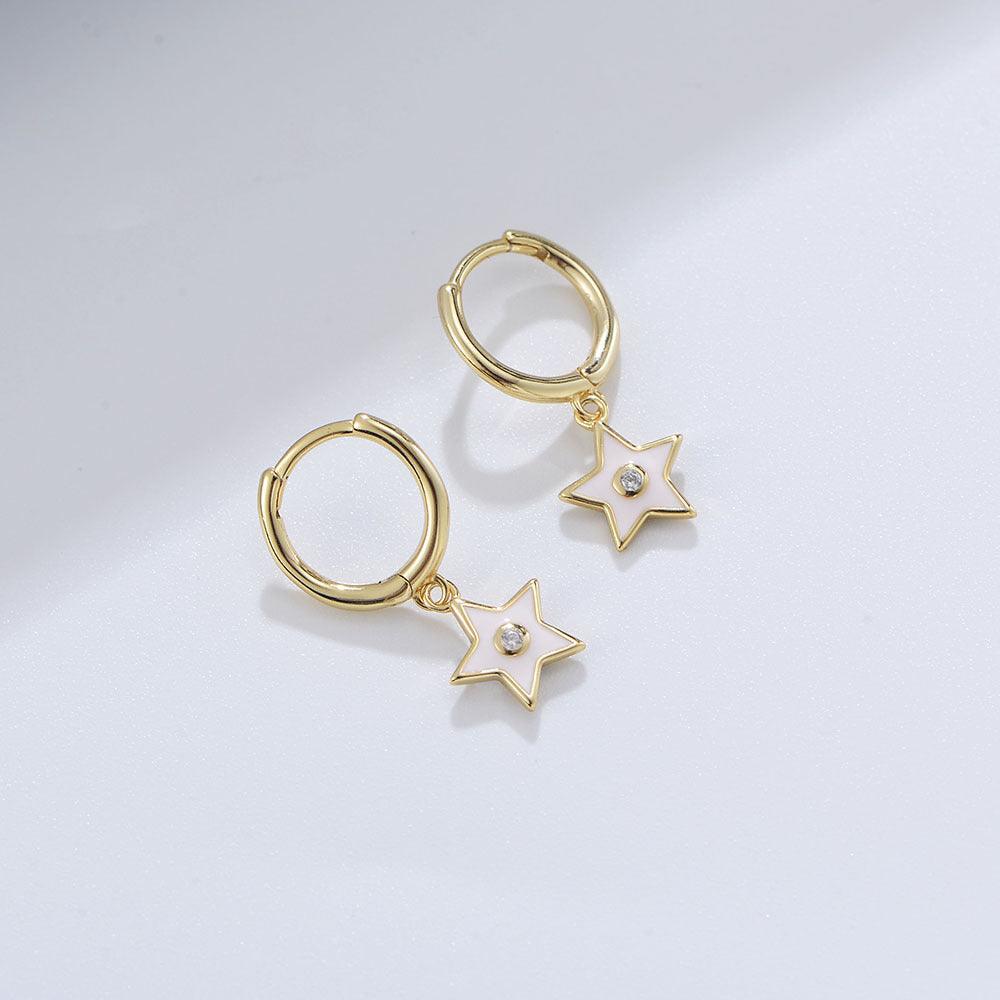 Classic Pentagram Handmade Series S925 Sterling Silver Earrings