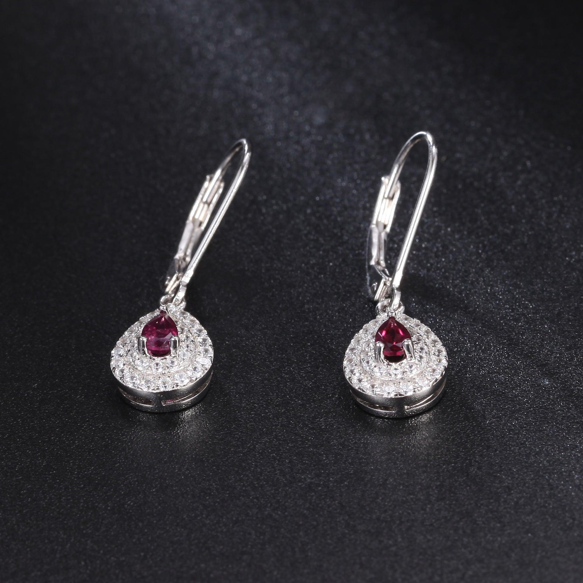 Classic Design Luxury Inlaid S925 Sterling Silver Earrings-BlingRunway