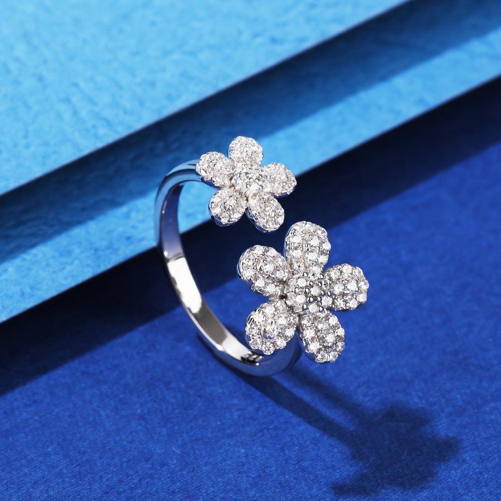 Small Daisy Handmade Series S925 Sterling Silver Ring-BlingRunway