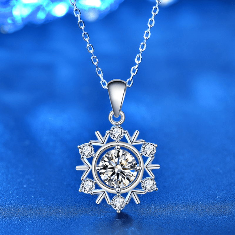 925 Sterling Silver Snowflake Necklace