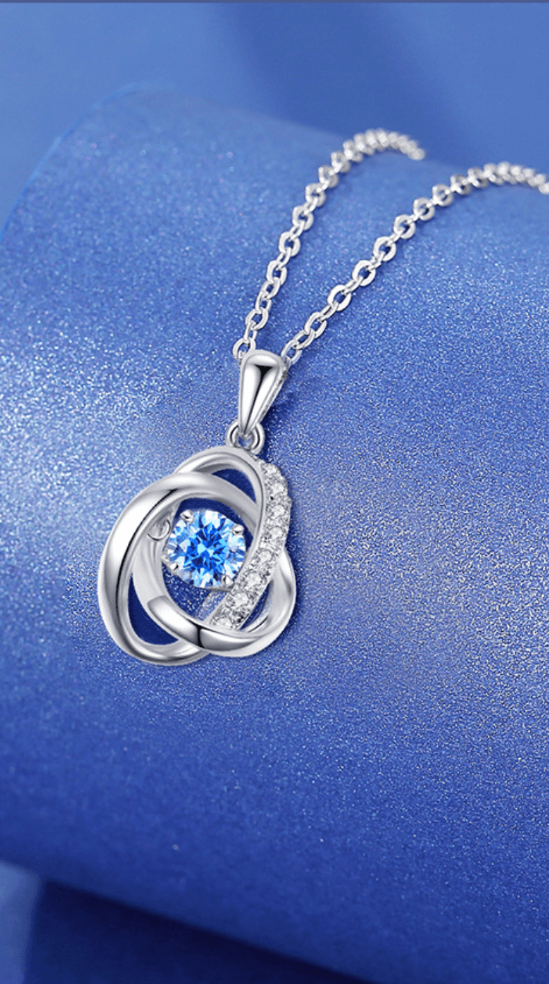 Heartbeat Series Ocean Heart S925 Sterling Silver Necklace