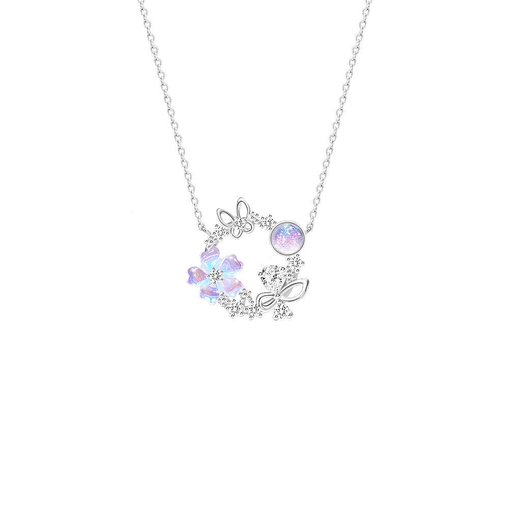 Fantasy Cherry Blossom Butterfly Series s925 Sterling Silver Set-BlingRunway