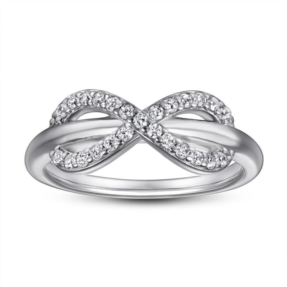 Bling Runway Infinity zircon s925 sterling silver row handmade  ring-BlingRunway