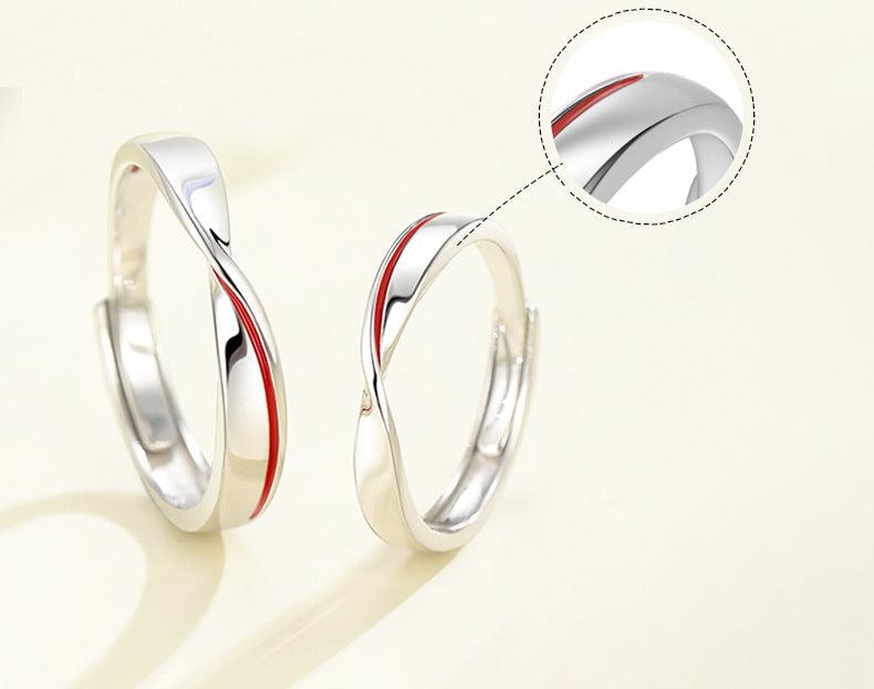 Mobius' Eternal S925 Silver Couples Ring