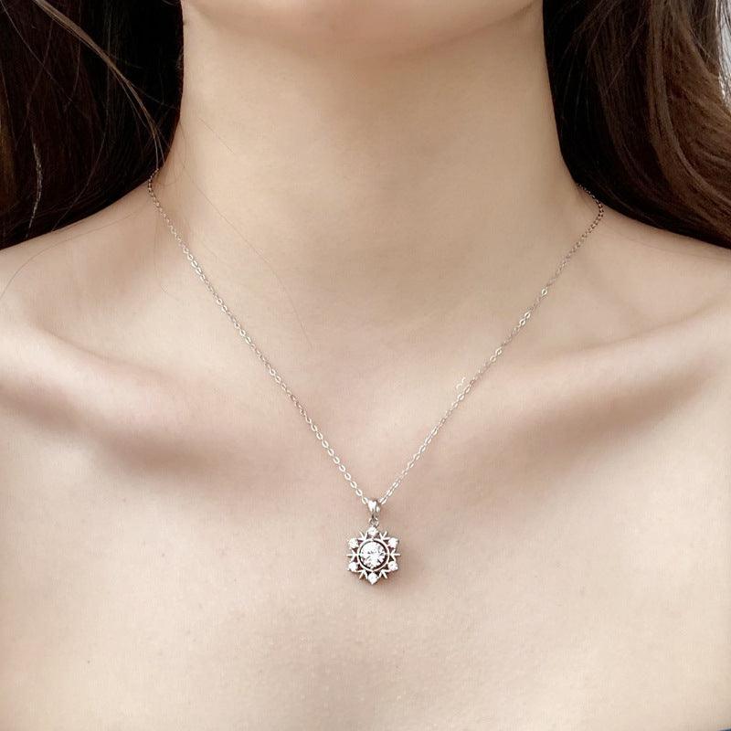 925 Sterling Silver Snowflake Necklace