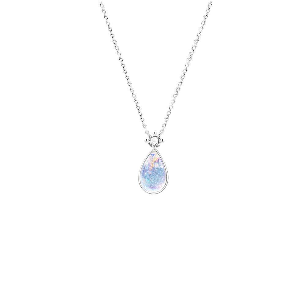 Aurora Series Mermaid Tears Pendant S925 Sterling Silver Necklace