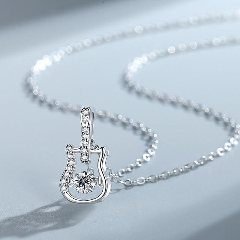 Suspended Series Zircon Guitar Necklace