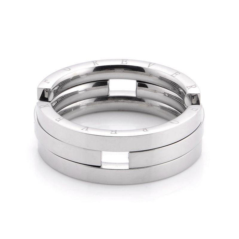 Tiktok same style titanium steel variable two shape handmade ring-BlingRunway