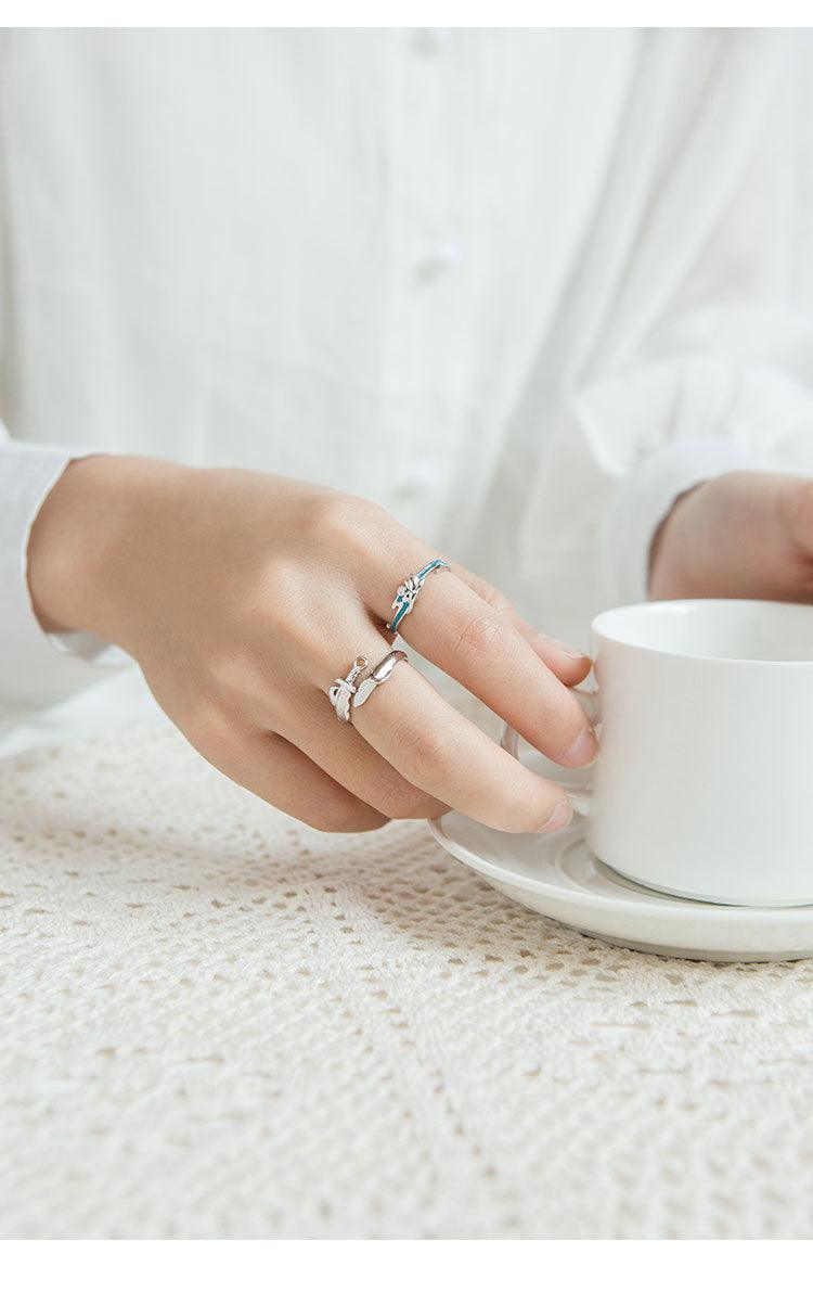 Knight and Rose S925 Silver Couple Ring