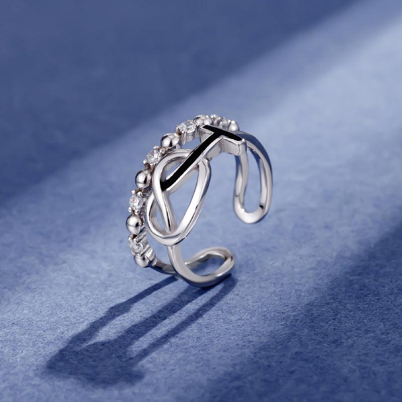 Heart Knot 925 Sterling Silver Ring-BlingRunway