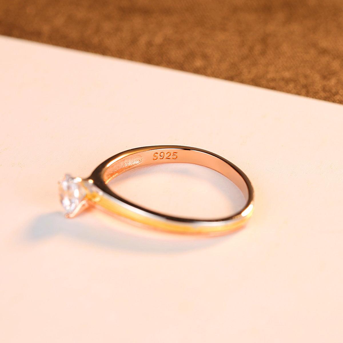 Plated Two-Tone Gold Handmade Silver Ring-BlingRunway