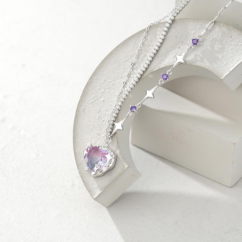 Sparkling Heart S925 Sterling Silver Necklace