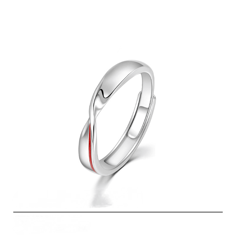 Mobius' Eternal S925 Silver Couples Ring