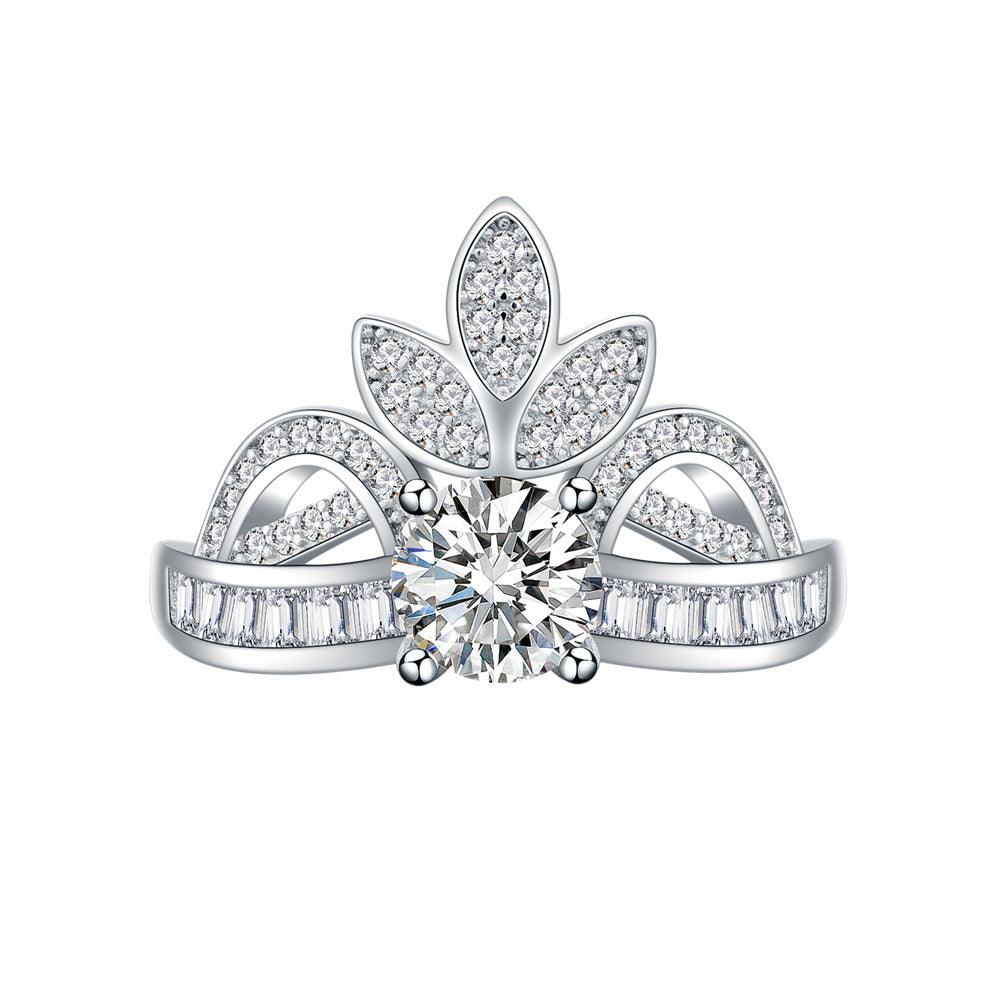 Crown Clover Handmade Series S925 Sterling Silver Ring-BlingRunway