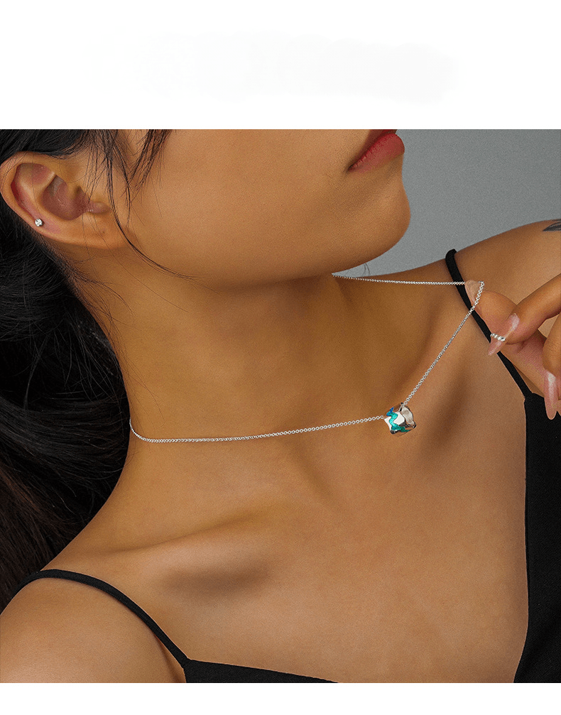 Gradient Starry Couple S925 Sterling Silver Necklace