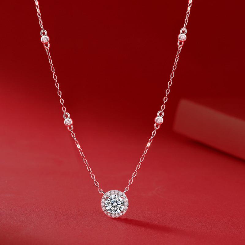 Classic Round Pendant S925 Sterling Silver Necklace