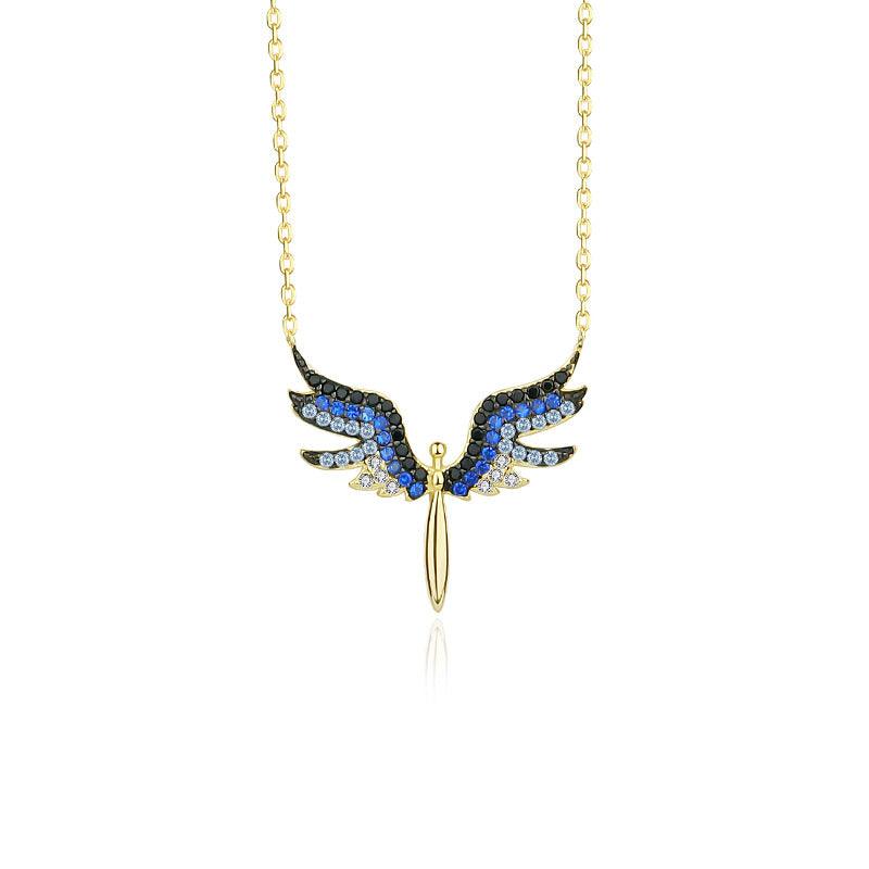 Angel Wings Handmade Series S925 Sterling Silver Necklace-BlingRunway