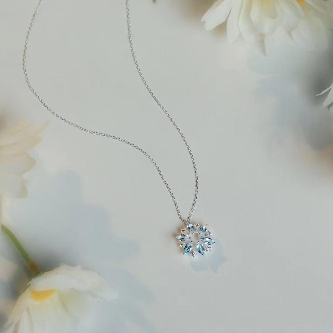 Summer Snowflake Handmade S925 Silver Necklace