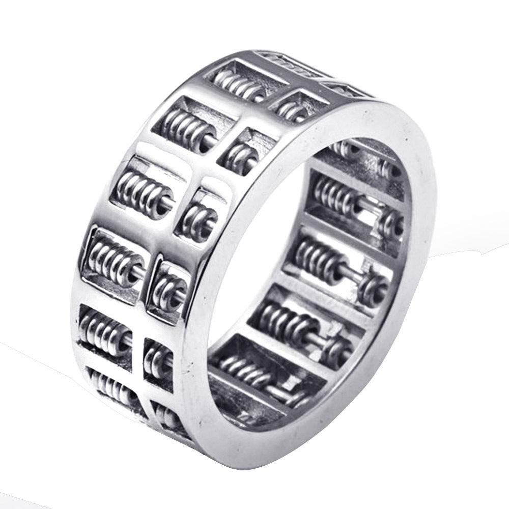 Men's Titanium Abacus Ring-BlingRunway