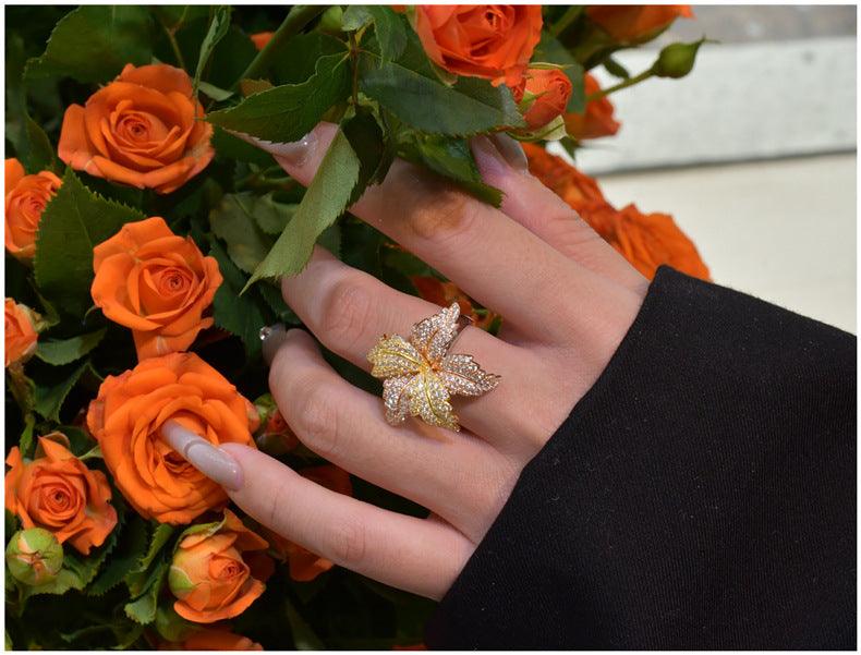 Petal handmade series S925 sterling silver ring