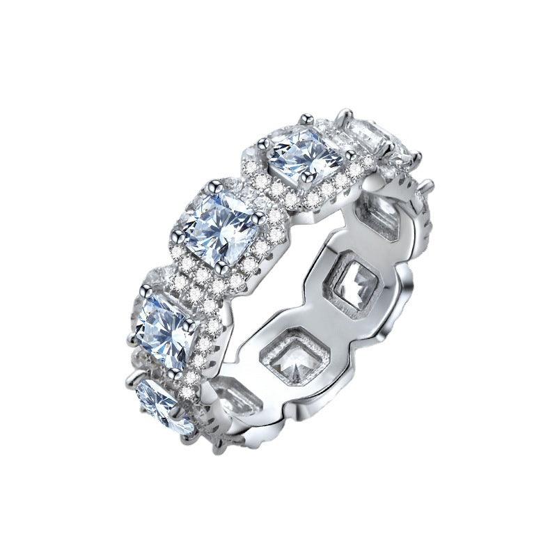 Luxury Square Zircon S925 Sterling Silver Ring-BlingRunway