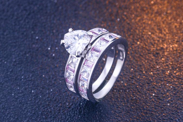 Bling Runway Heart Zircon Pink Zircon Handmade Silver Ring-BlingRunway