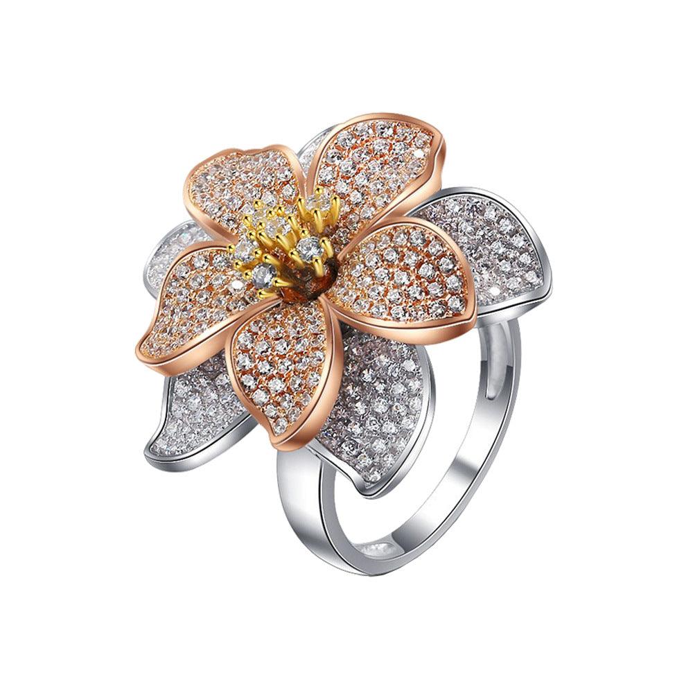 Blooming Flowers Handmade Series S925 Sterling Silver Ring-BlingRunway